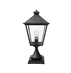 Turin 1 Light Pedestal – Black