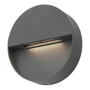 Dar Ugo 1 Light Wall Light Round Eyelid Anthracite IP65 LED - Cusack Lighting