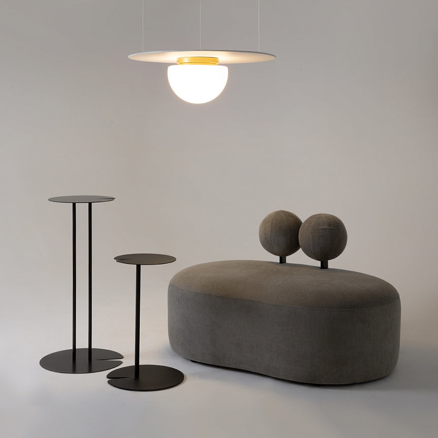 Glassy Ceiling Lamp- Gold/ Black Finishes