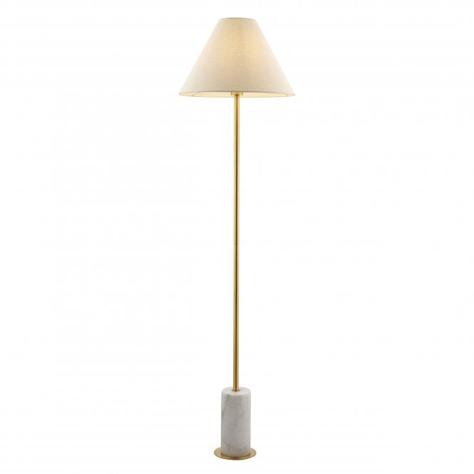 Fontiane 1Lt Floor Lamp - Brass & Marble