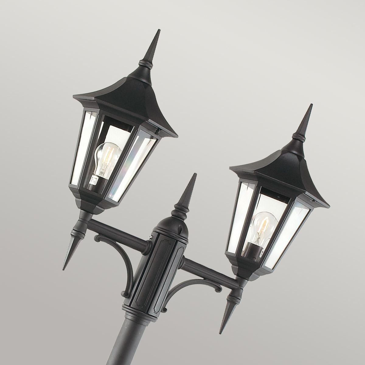Valencia 1/2/3Lt Head Lamp Post - Black IP54  E27