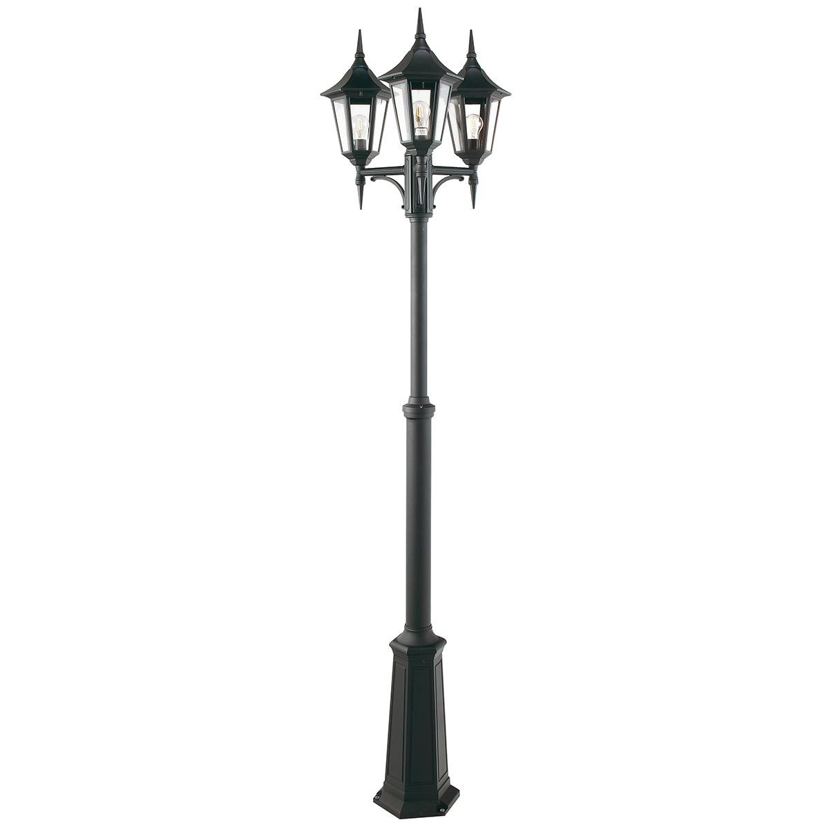 Valencia 1/2/3Lt Head Lamp Post - Black IP54  E27
