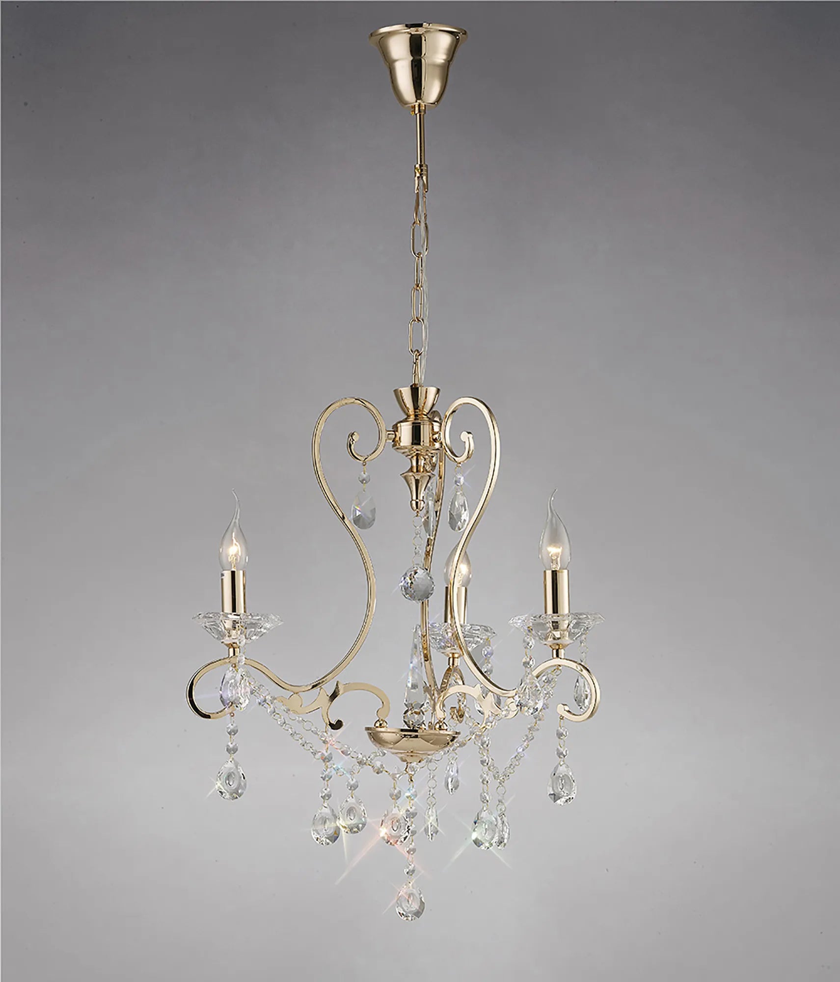 Vela 3/5/8Lt Crystal Chandelier - Chrome/Gold