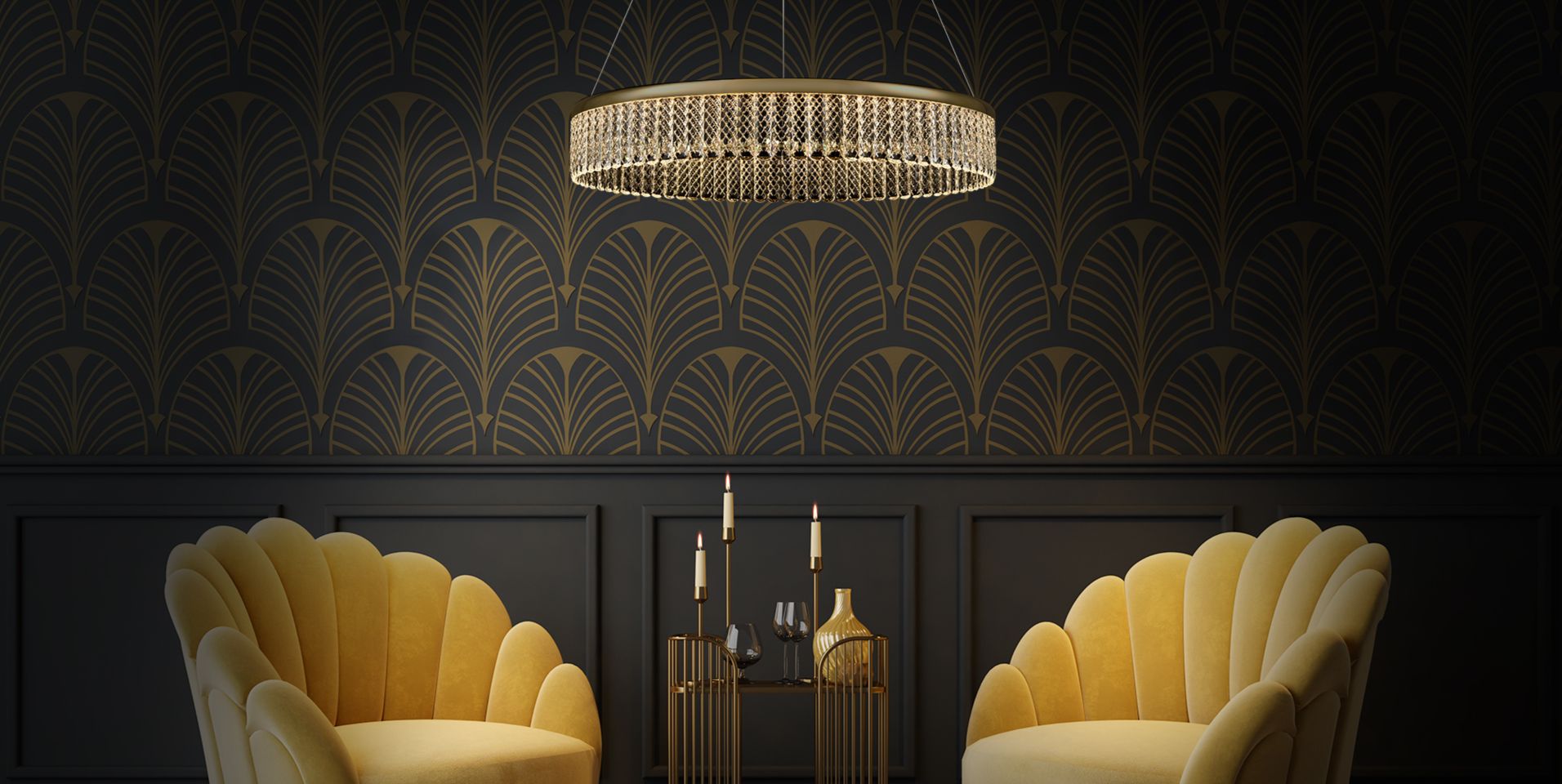 Angelica Single / Double Tier LED Pendant
