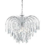 Waterfall 4Lt Centre Ceiling Light - Chrome & Crystal Finish