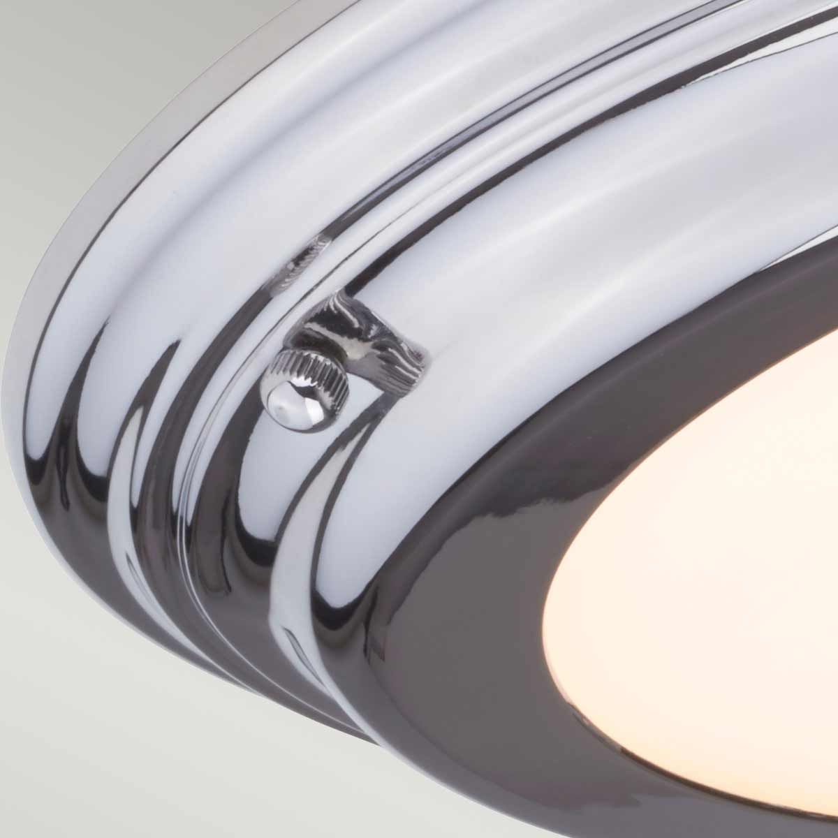 Welland 1 Light Flush Mount IP54 – Polished Chrome / Polished Brass / Aged Brass