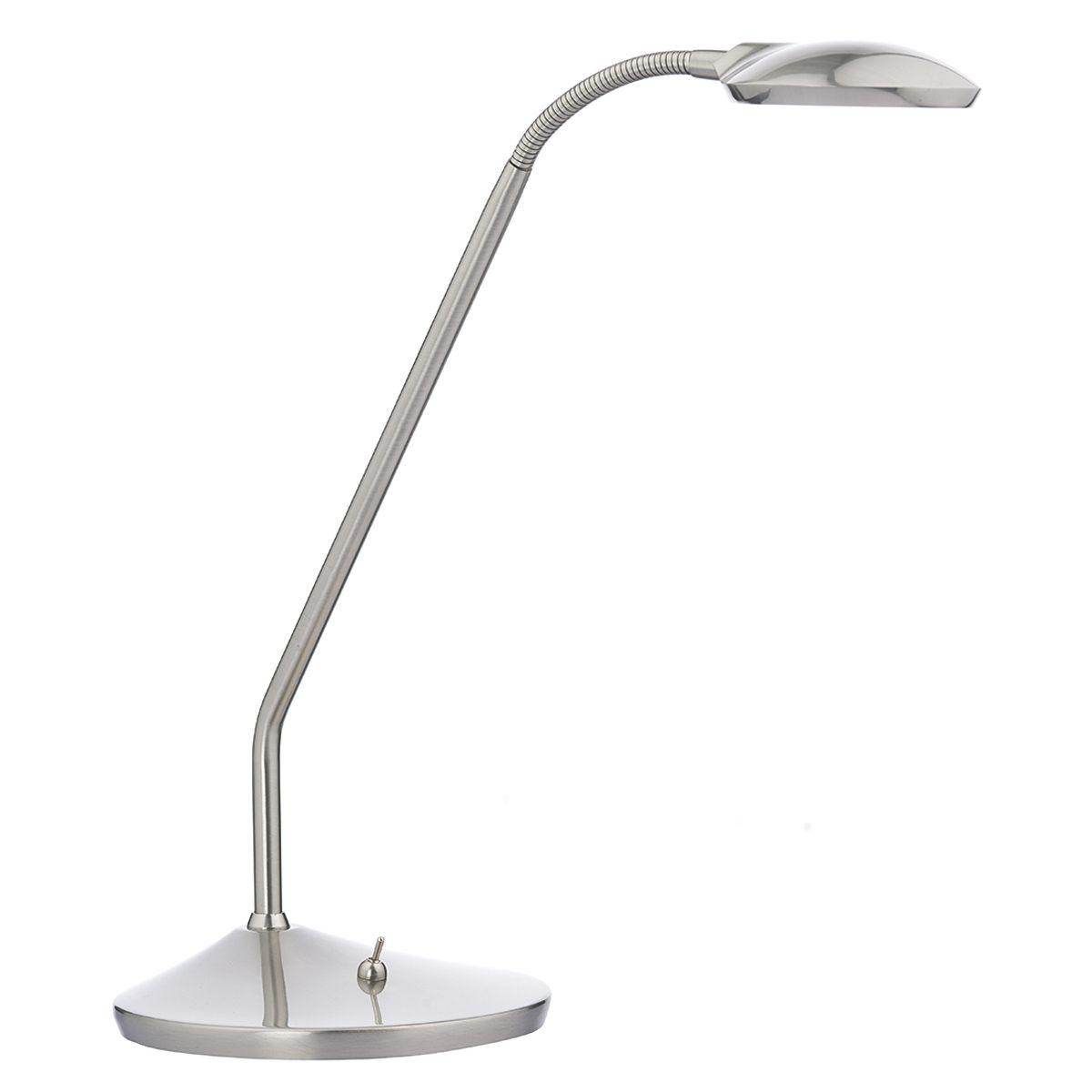 Dar Wellington Table Lamp Satin Chrome Led - Cusack Lighting