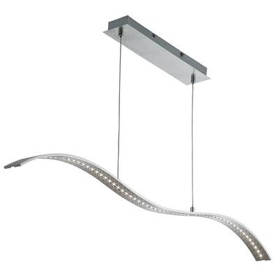 Wing Led Bar Pendant Ceiling Light - Satin Silver Metal