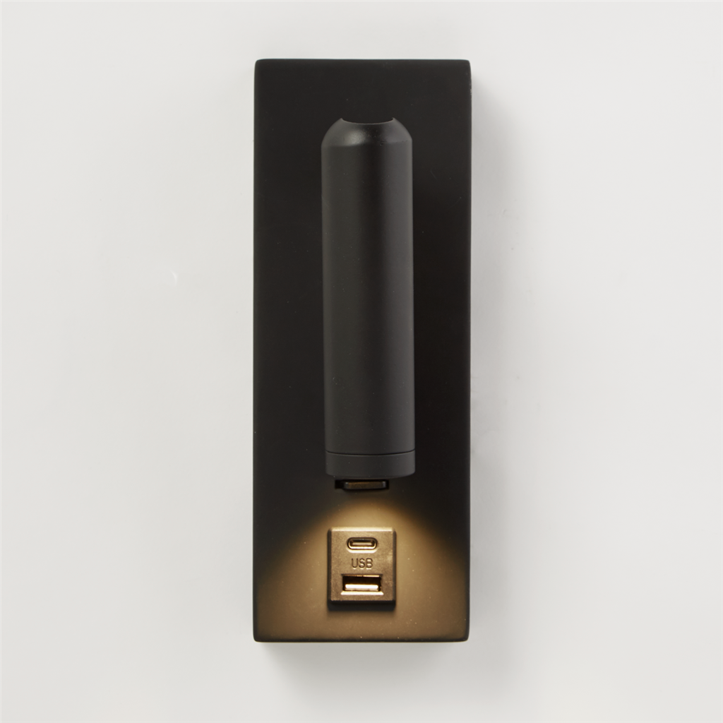 Marlow USB Charger Reading Light - Black/White