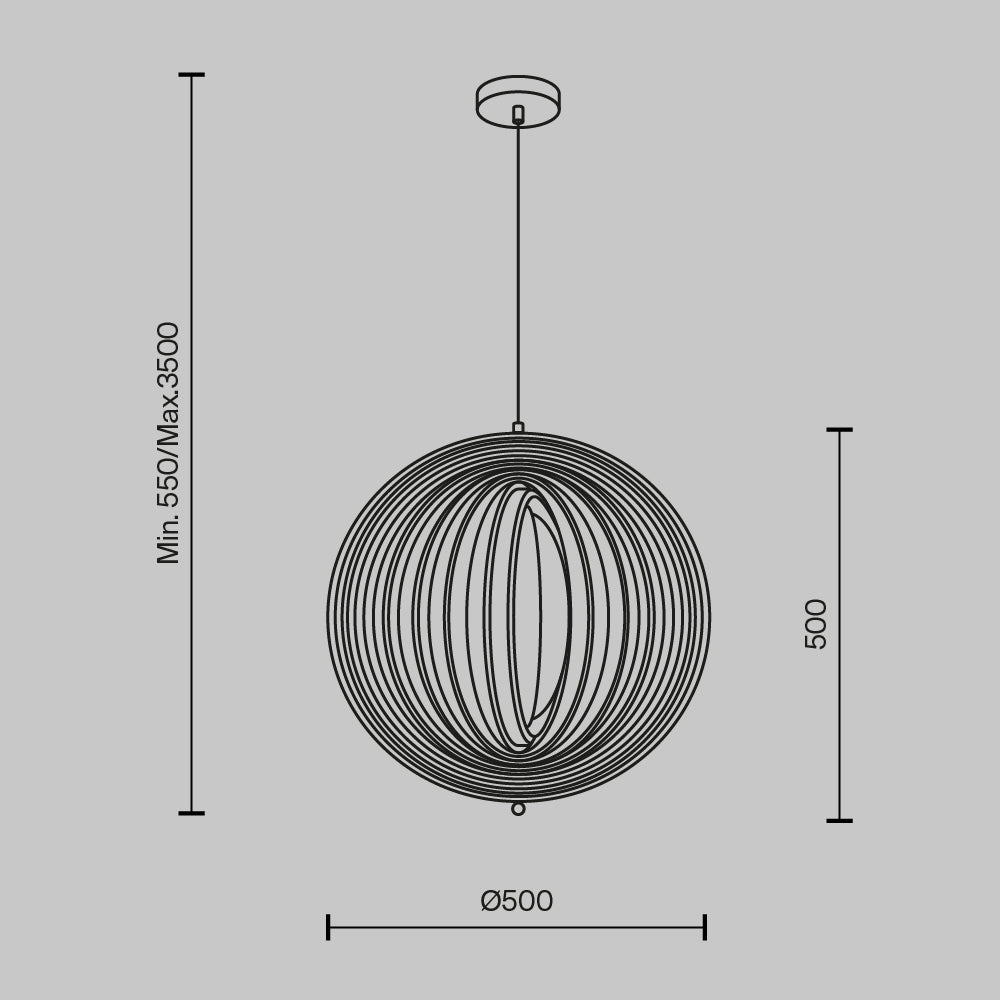 Roots Pendant lamp- Round Finish