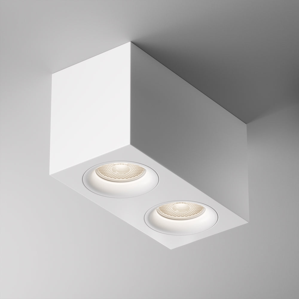 Slim Twin Flush Spotlight IP20 - Black/White