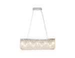 Ashby Rectangular Pendant Chandelier, 12/14 Light E14- Polished Chrome/ Gold Finishes