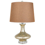 Zena Lamp Set of 2 - Gold Crushed Mercury Glass & Rich Bronze Finish