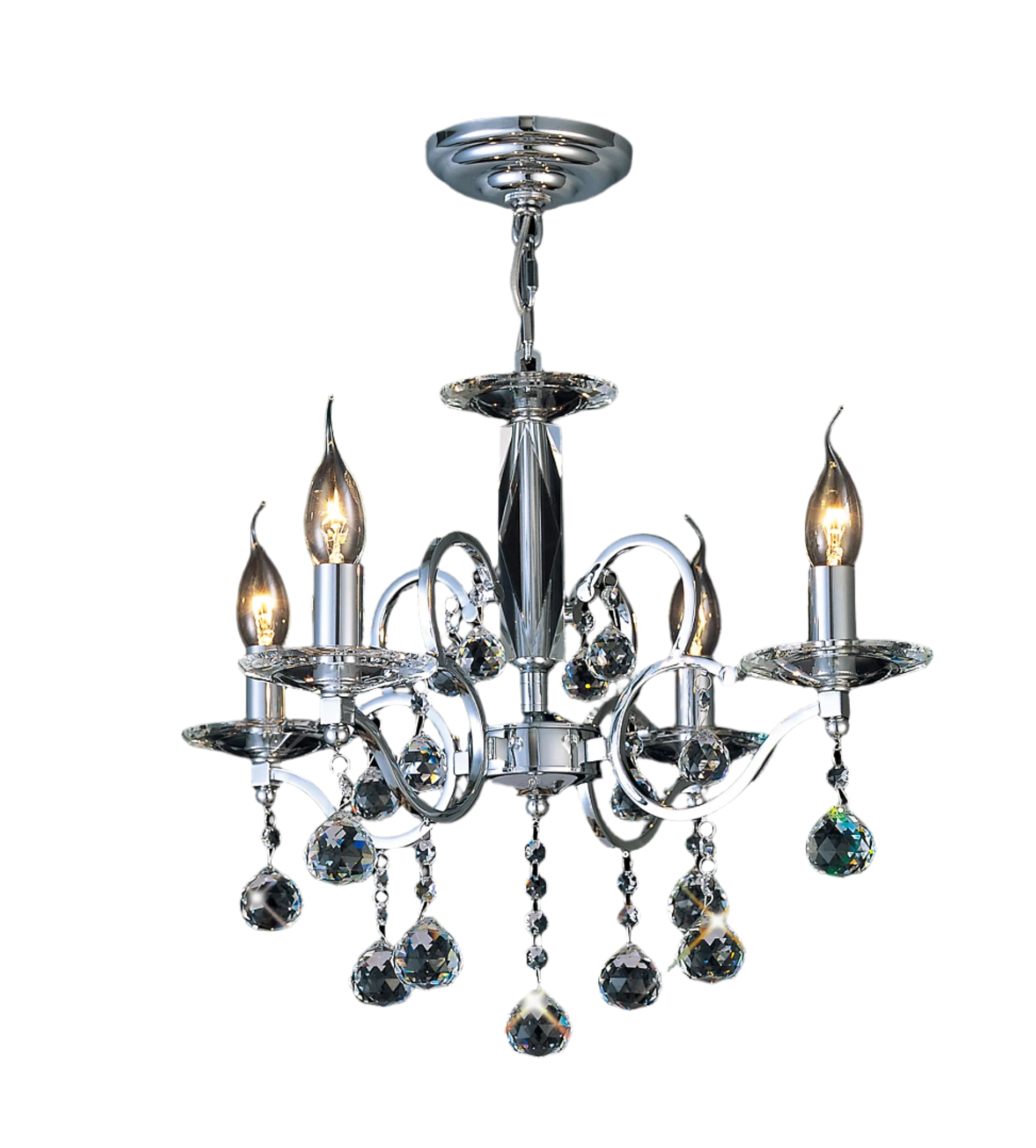 Zinta 4/6/8Lt Crystal Chandelier - Various Colours