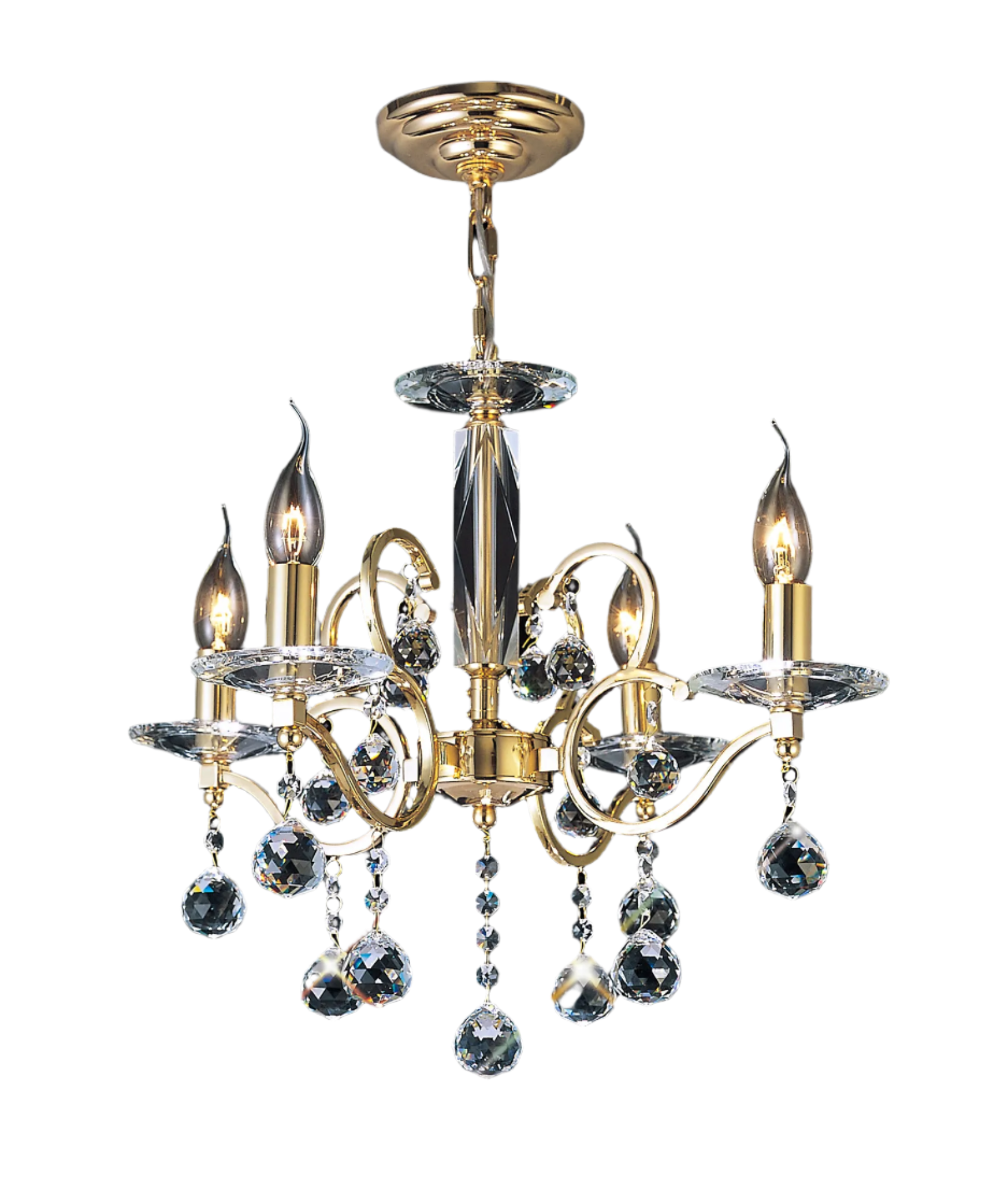 Zinta 4/6/8Lt Crystal Chandelier - Various Colours