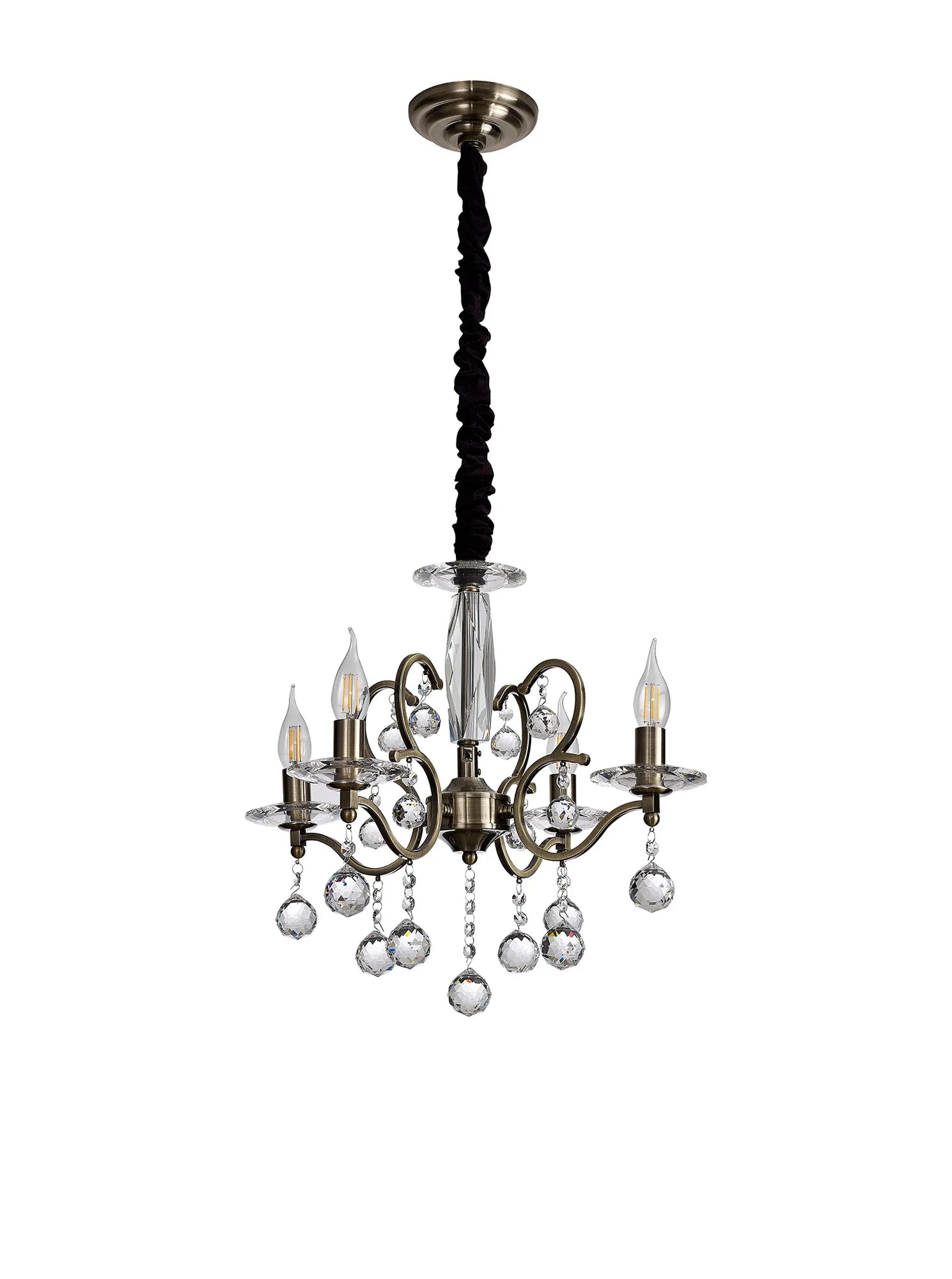 Zinta 4/6/8Lt Crystal Chandelier - Various Colours