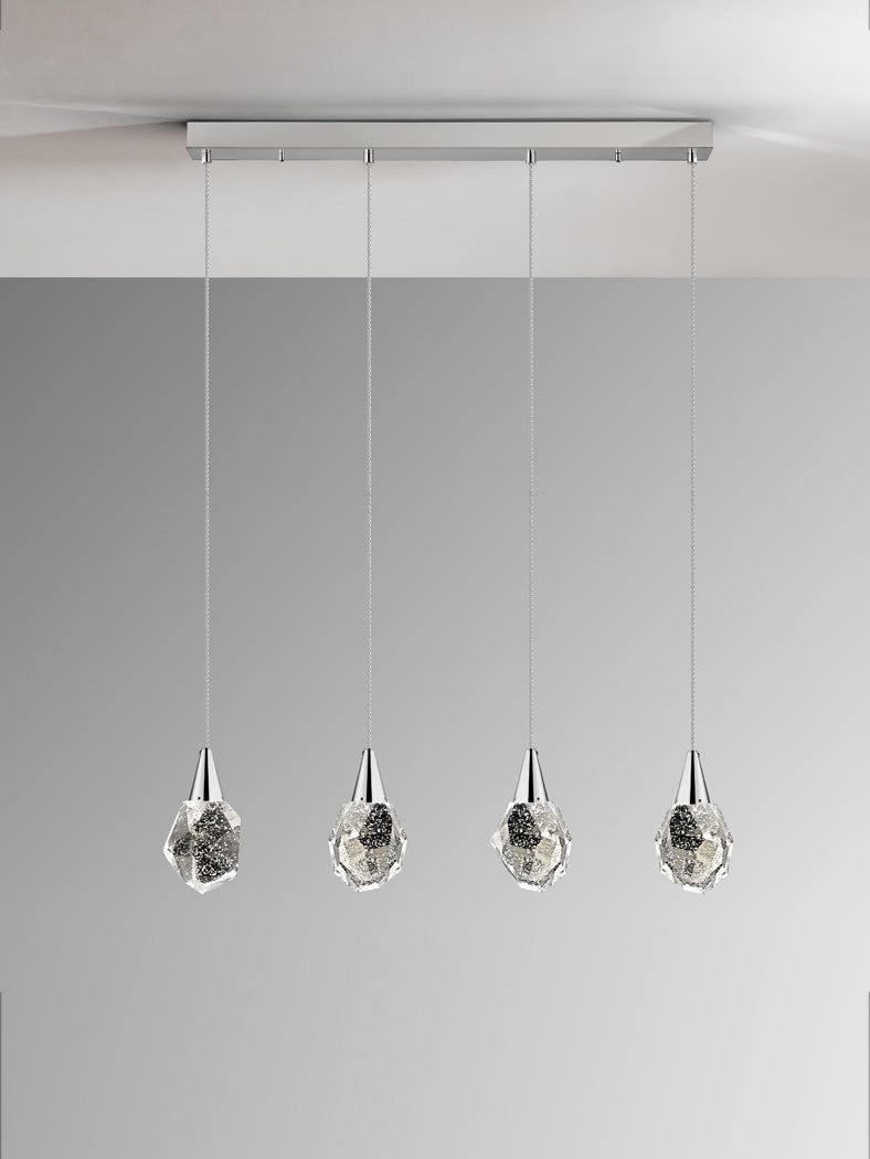 Aquaria· Lamp 4 L, Chrome, Matt Gold