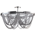 Roma Nickel Finish Semi Flush