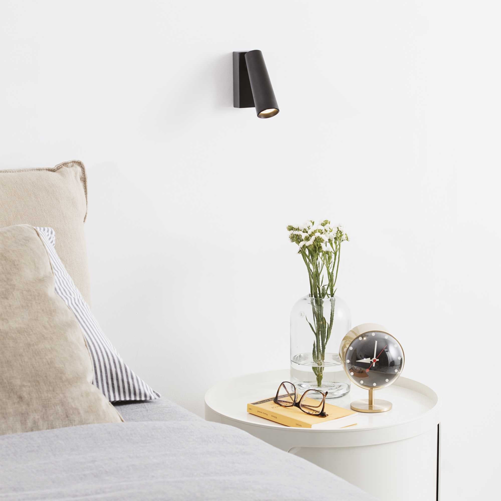Pipe Wall Light Fitting - White/Black Finish - Cusack Lighting