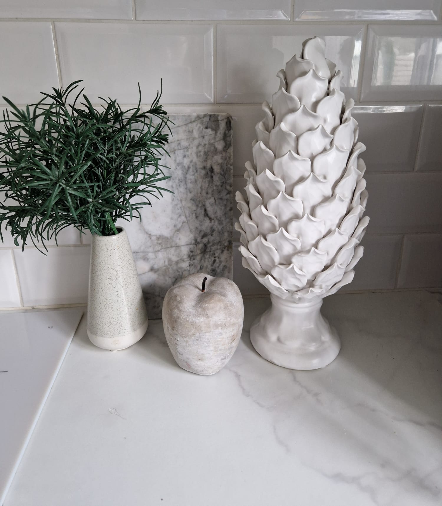 White Pine Cone Ornament