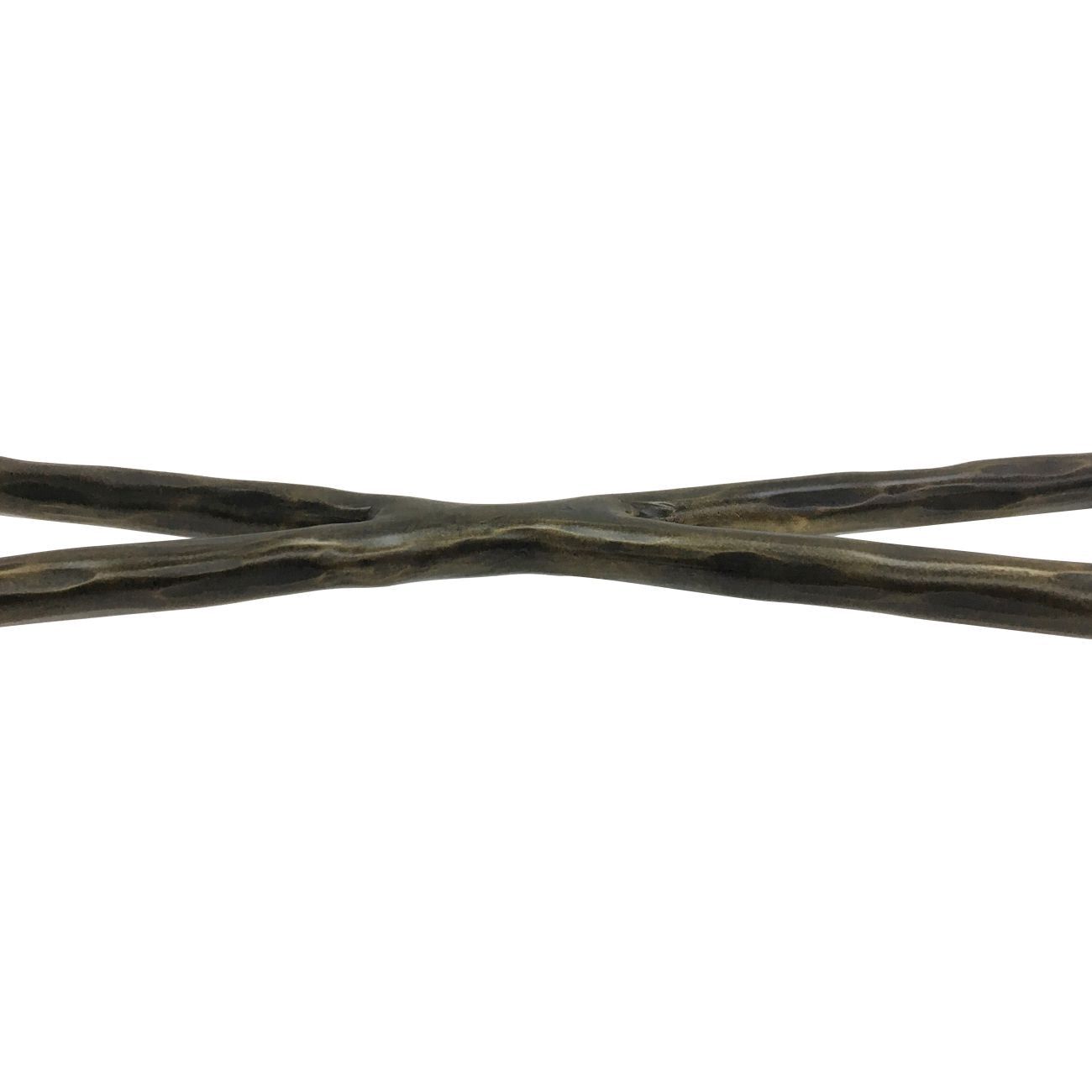 Patterdale Hand Forged Small Console Table - Dark Bronze & Glass Top Finish