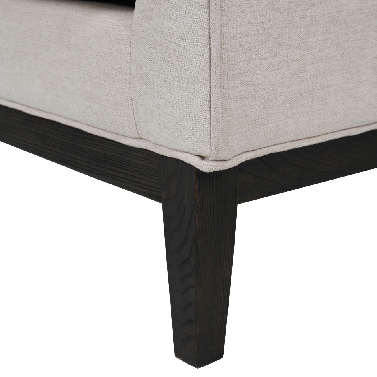 Theodore Buttoned Armchair - Ivory Fabric