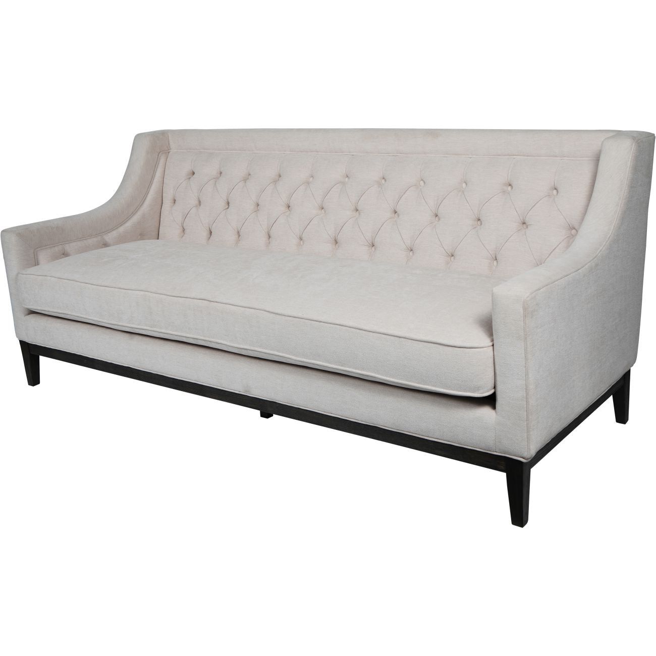 Theodore Buttoned Sofa - Ivory Fabric 200cm