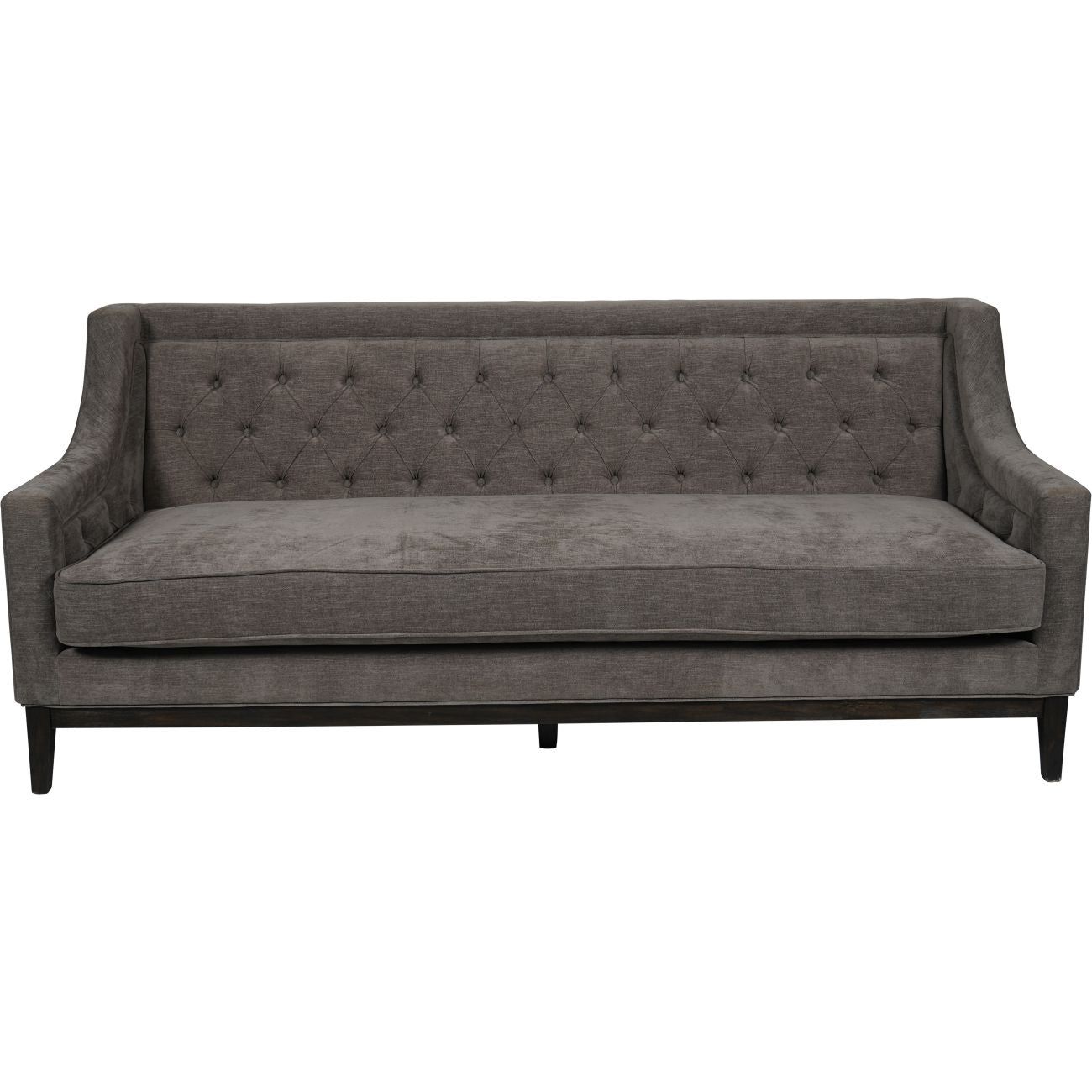 Theodore Buttoned Sofa - Warm Grey Fabric 200cm