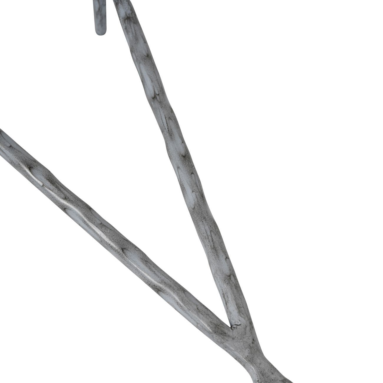 Patterdale Hand Forged Small Console Table - Chalk White & Glass Top Finish