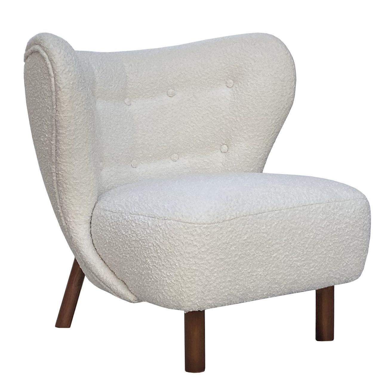 Lewis Wingback Occasional Chair - Cream Boucle Finish