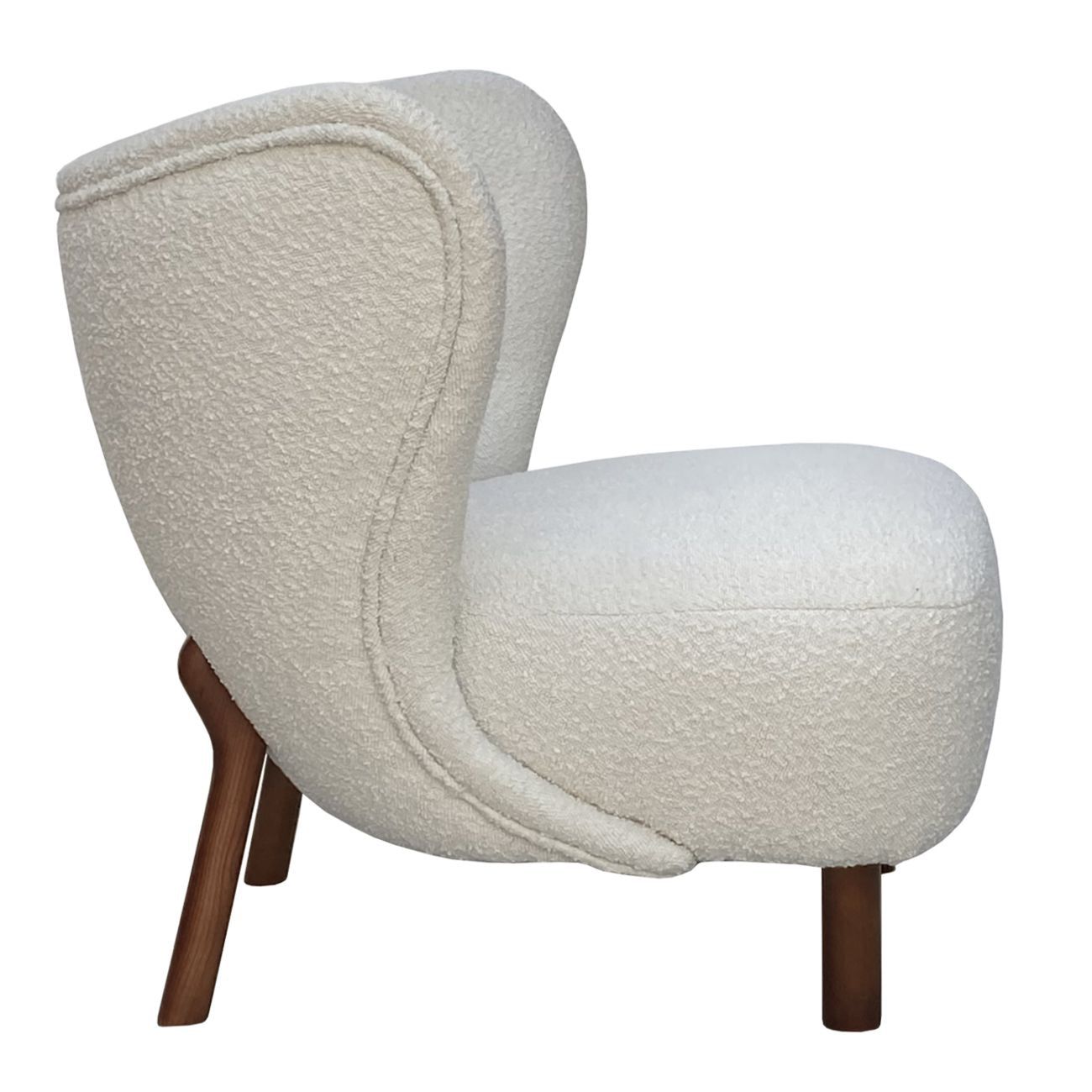 Lewis Wingback Occasional Chair - Cream Boucle Finish