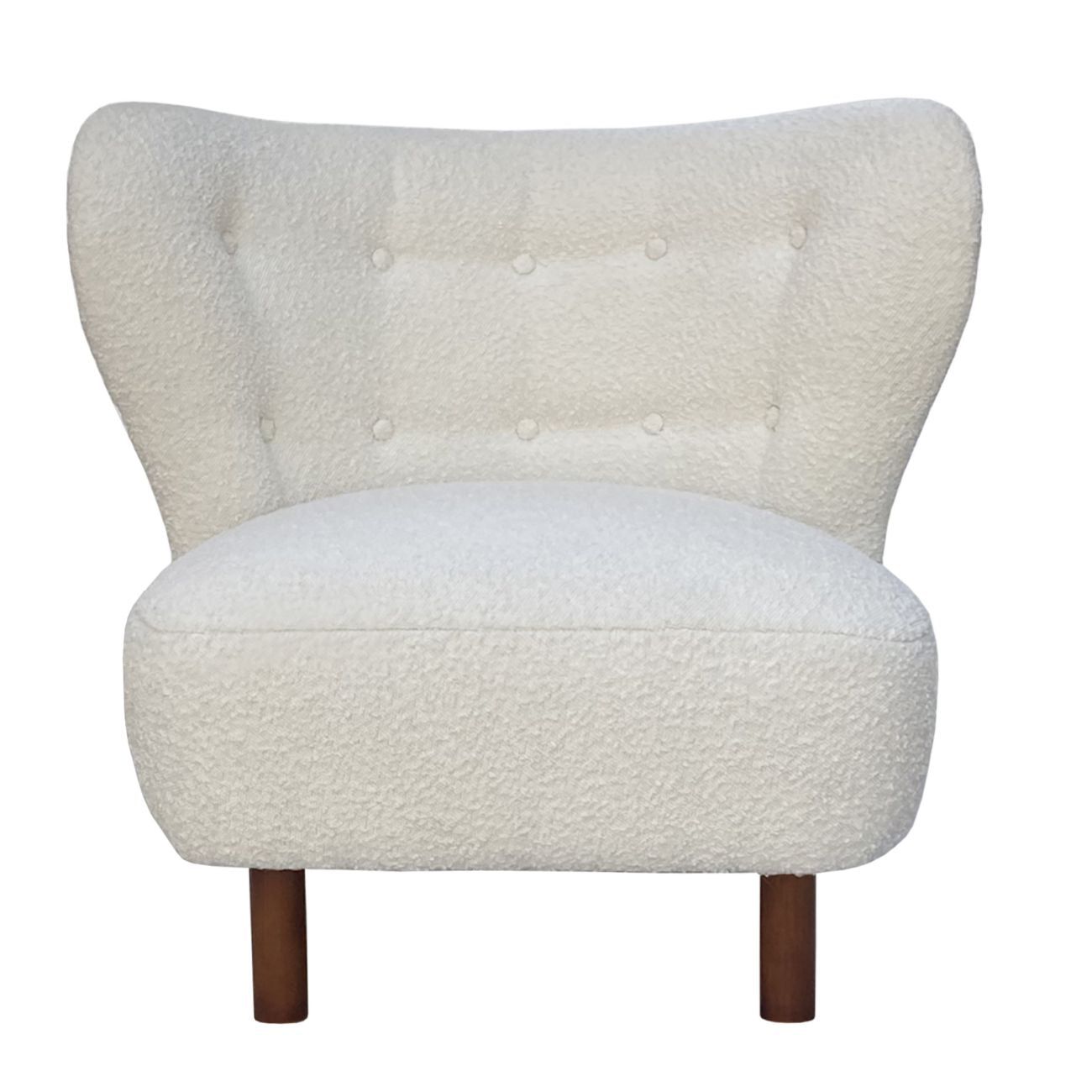 Lewis Wingback Occasional Chair - Cream Boucle Finish