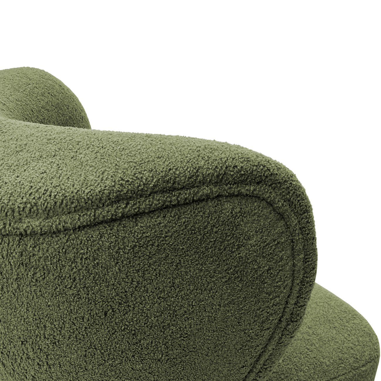 Lewis Wingback Occasional Chair - Hunter Green Boucle Finish