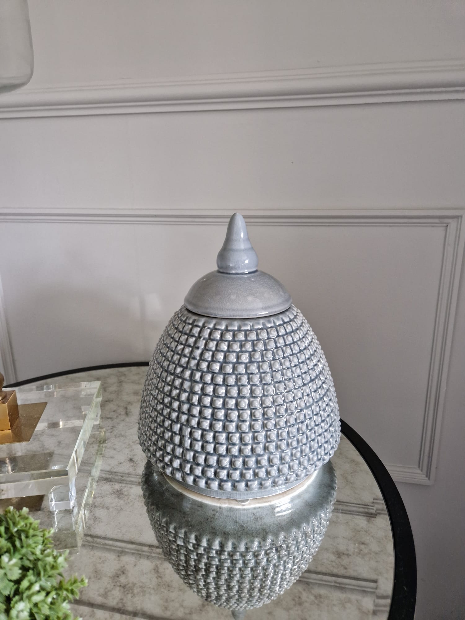 Grey Domed Bobble Jar