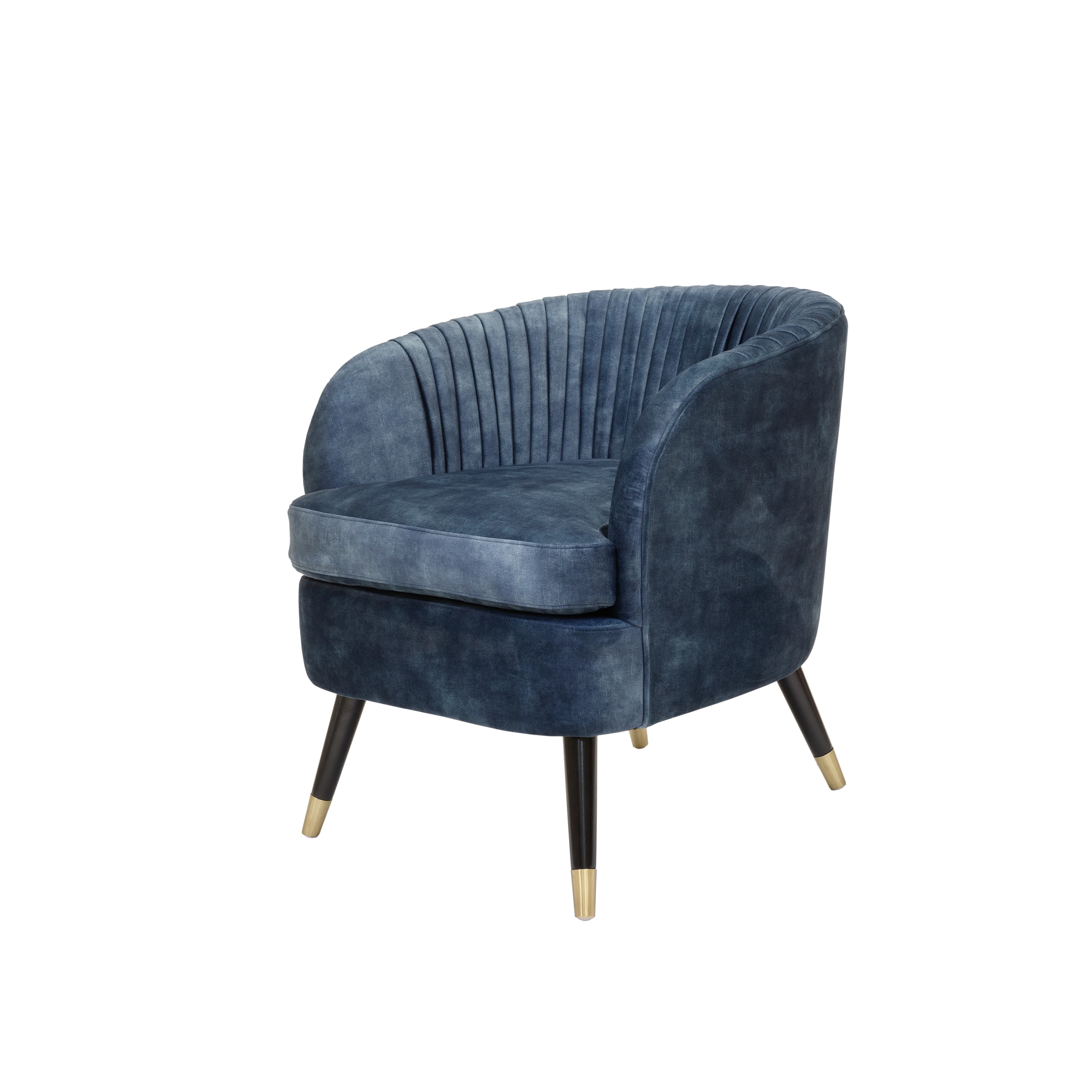 Aurora Chair - Cool Blue Vintage Velour Finish