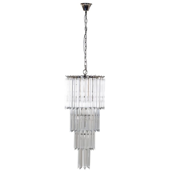 Alicia 8Lt Tiered Crystal Chandelier
