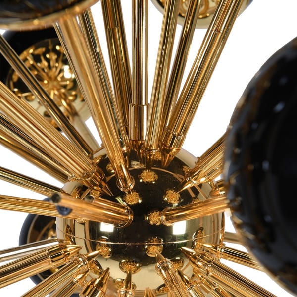 Spike 18Lt Black & Gold Ceiling Light