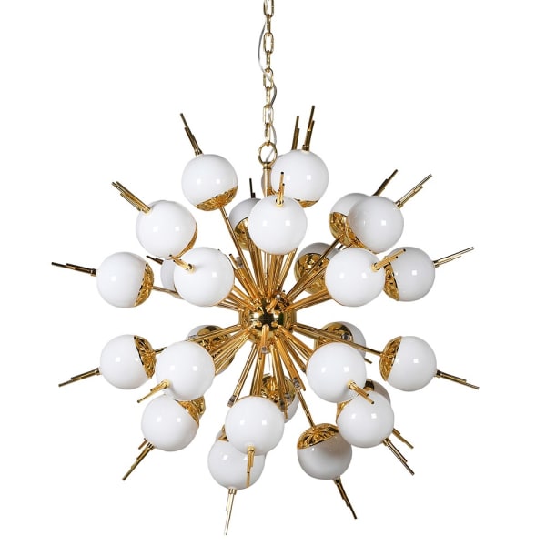 Spike 18Lt White & Gold Ceiling Light