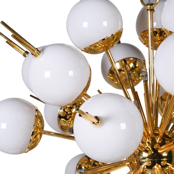 Spike 18Lt White & Gold Ceiling Light