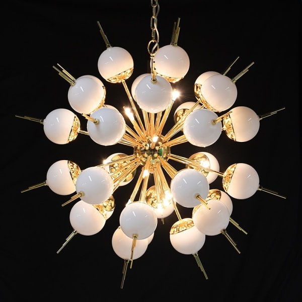 Spike 18Lt White & Gold Ceiling Light