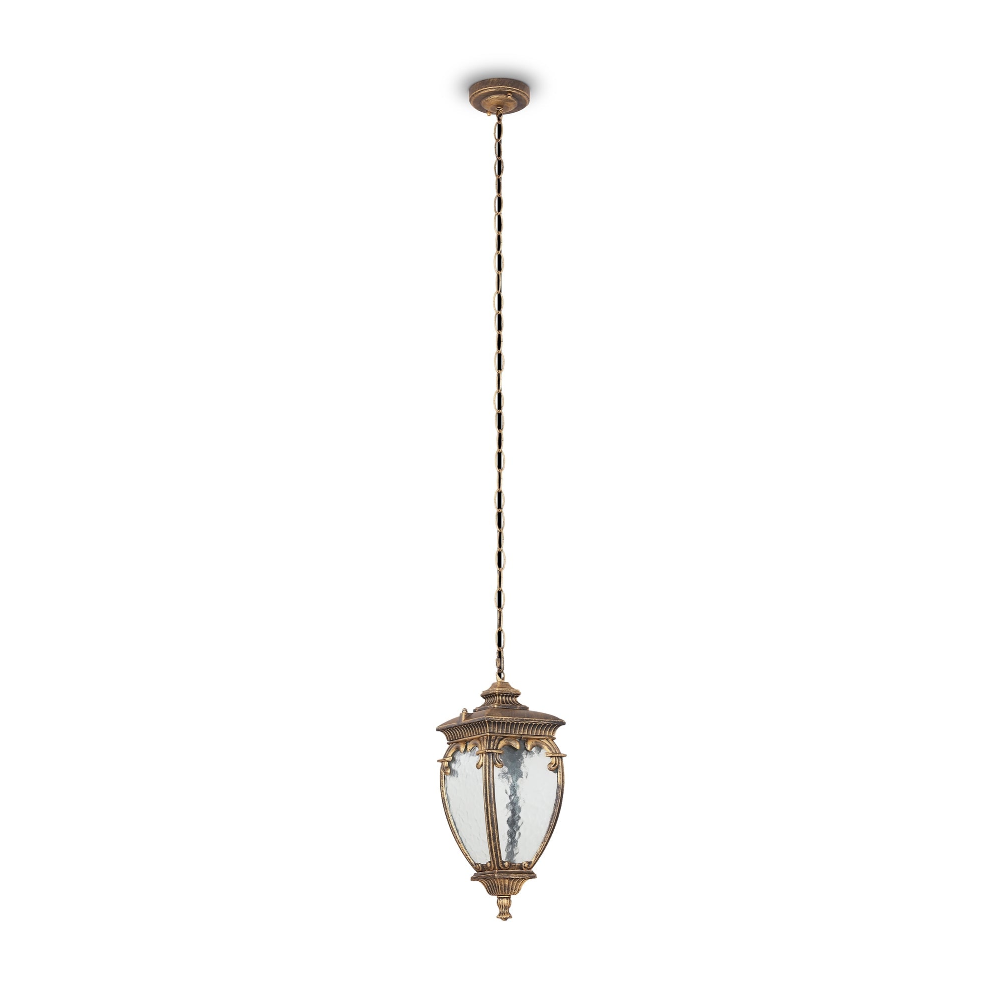 Fleur 1lt Pendant - Gold / Antique Bronze