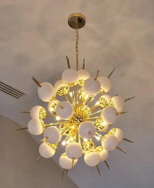 Spike 18Lt Gold Ceiling Light -  White