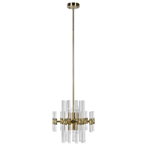Ross 6Lt Glass Chandelier - Medium/Large