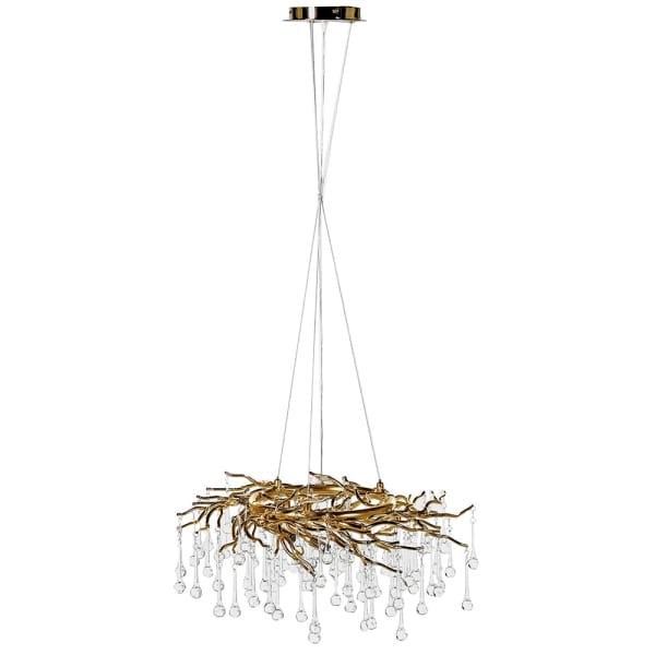 Twiggy 6Lt Oxid Gold Droplet Chandelier