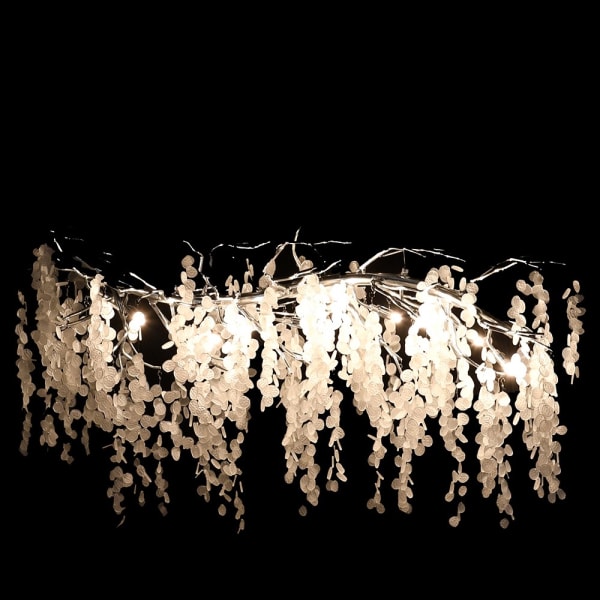 Winter 10Lt Oxid Silver Honesty Chandelier