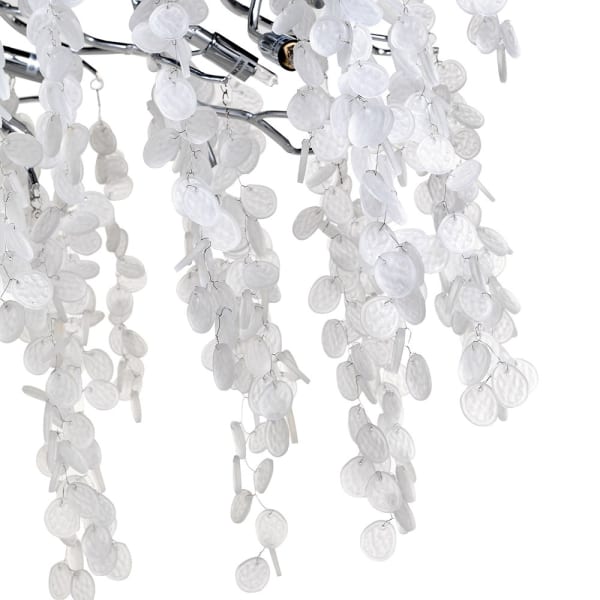 Winter 10Lt Oxid Silver Honesty Chandelier