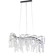 Winter 10Lt Oxid Silver Honesty Chandelier