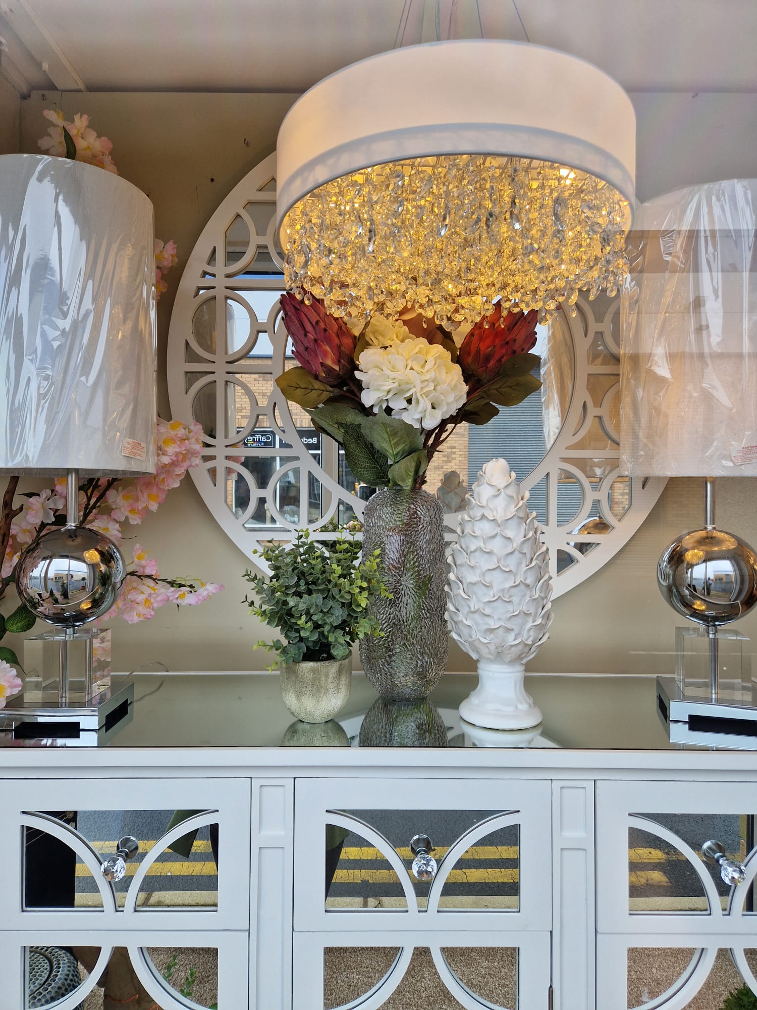 Large White Pine Cone Ornament - Cusack Lighting