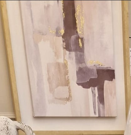 Pair of Abstract Framed Canvas