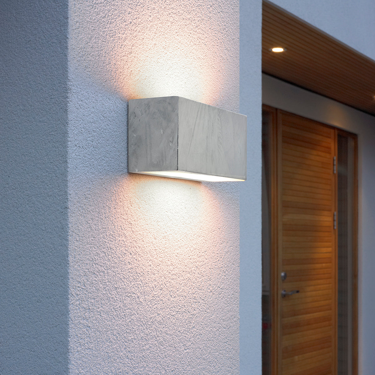 Asker Small/Large Light Up/Down E27 - Graphite/Galvanized Finish - Cusack Lighting
